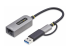 StarTech.com USB-C to Ethernet Adapter w/USB-A Adapter, Realtek RTL8153B - Höger vinkel