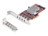 StarTech.com 4-Port USB Type-C PCIe Card, USB-C 10Gb, 4x Controllers, TAA - Vänster vinkel