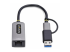 StarTech.com USB-C to Ethernet Adapter w/USB-A Adapter, Realtek RTL8153B - Framsidan